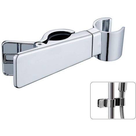 Shower Holder, Bright Electroplating Wall Mounted Shelf, Shower Head Holder Can Rotate The Nozzle Angle 45°, Bathroom Holder Suitable For 22-25mm Shower Pipes