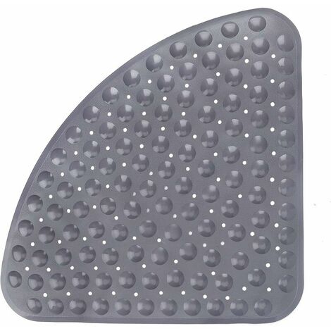 Shower Mat Non-slip Bath Mat Bath Mat with Suction Cup and Drainage Holes for Kids and Babies, Non-slip Corner Shower Mat 54x54cm
