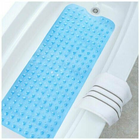 Non-Slip Shower Mat 39 X 16 Inch Latex Free Bathtub Mat with Suction Cups  Machine Washable Bathroom Mats with Drain Holes - AliExpress