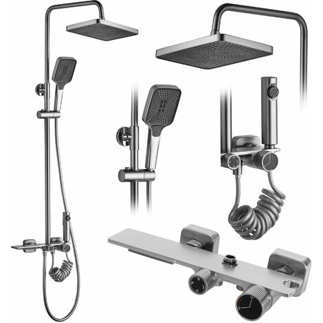 Shower Set REA Helix Brush Nickel