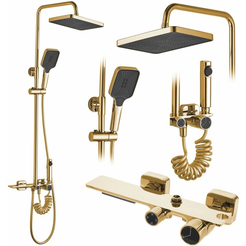 Shower Set REA Helix Gold - Gold