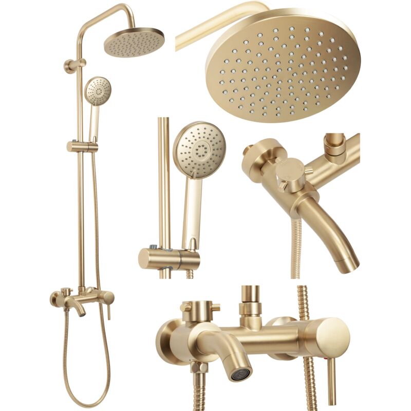 Shower Set Rea Luis Brush Gold