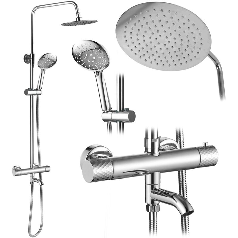 Shower Set Rea Lungo Diamond Chrome Termostat