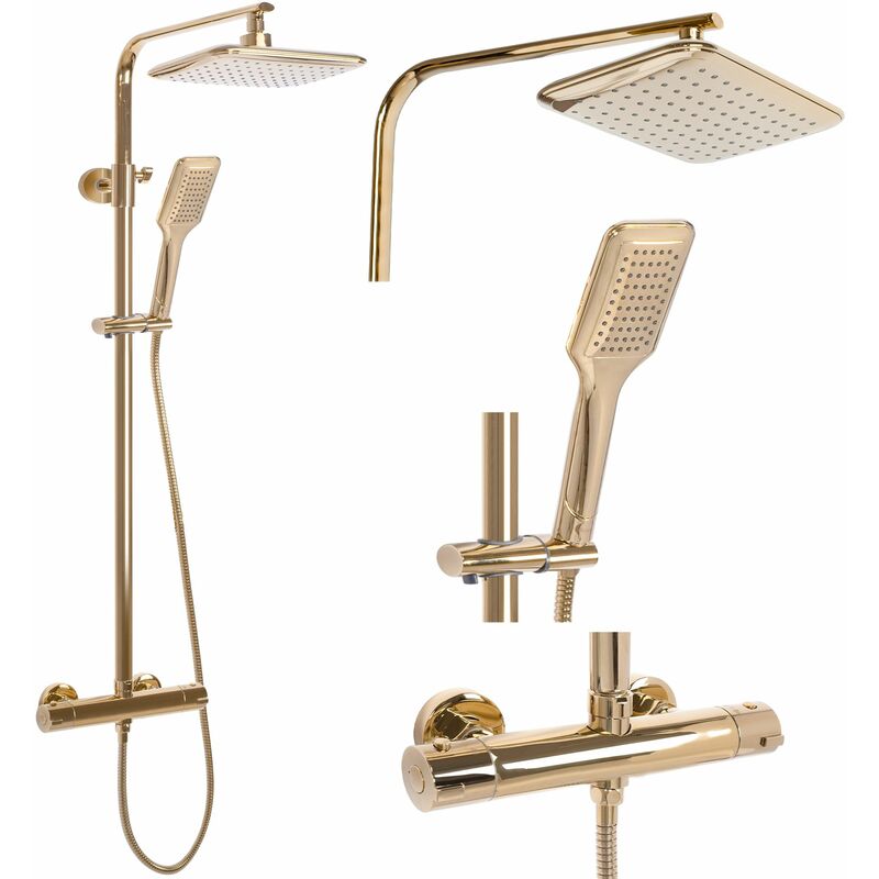 Rea - Thermostatic Shower Set Tom Gold