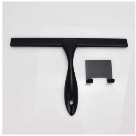 Shower Squeegee - 10 Inch - Matte Black - Multi-Purpose Stainless Steel Squeegee for Bathroom, Shower Doors, Mirrors, Tiles and Car Windows MUMU