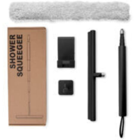 Shower Squeegee 23.5-95cm, Bathroom Squeegee with Silicone Holder, Stainless Steel Core Shower Squeegee, Multifunctional Window Squeegee for Shower