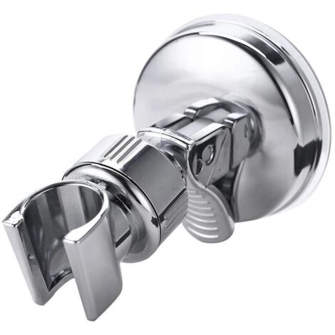 Shower Suction Cup Holder, ABS, Removable, Wall Mount, Suction Cup, 360° Rotation, Silver