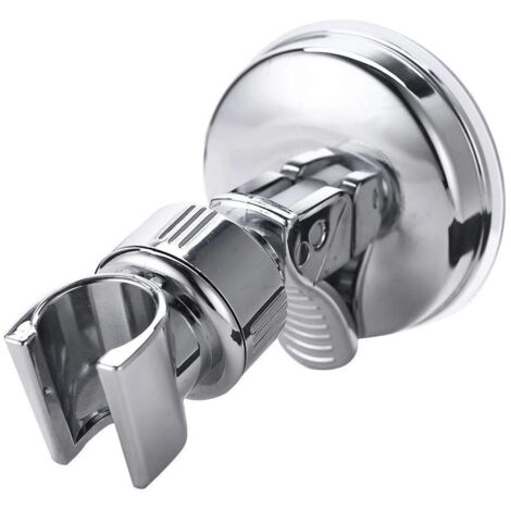 Shower Suction Cup Holder, ABS, Removable, Wall Mount, Suction Cup, 360° Rotation, Silver