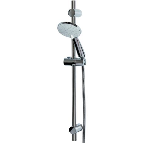 Showerdrape Activo Chrome 5-Spray Pattern Shower Riser Rail Kit
