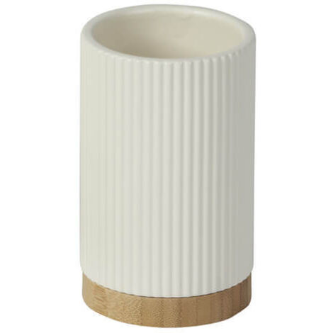 Showerdrape Bondi Cream Ceramic Bathroom Tumbler