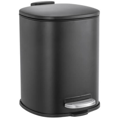 Showerdrape Capri Black 3L Bathroom Pedal Bin