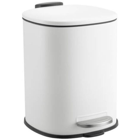 Showerdrape Capri White 3L Bathroom Pedal Bin