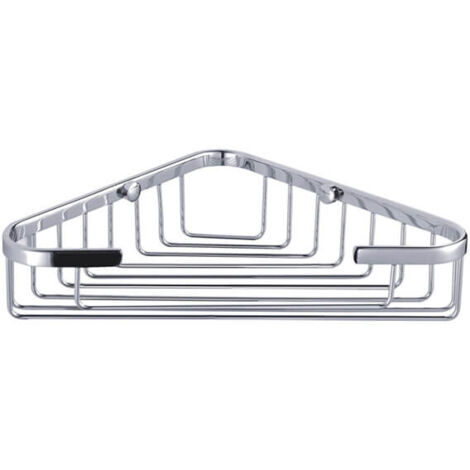 Showerdrape Clasico Wall Mounted Stainless Steel Large Corner Basket