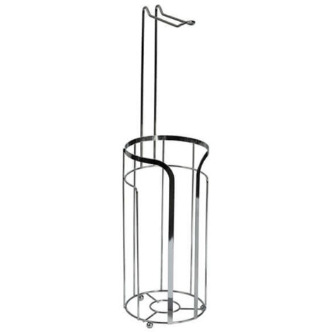 Showerdrape Dante Chrome Freestanding Toilet Roll & Spare Toilet Roll Combination