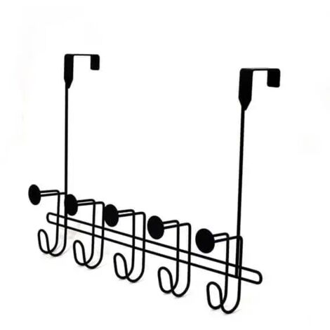 Showerdrape Moretti Black Over Door Storage Hooks