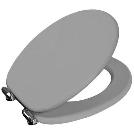 Showerdrape Norfolk Soft-Close Grey/Chrome Toilet Seat