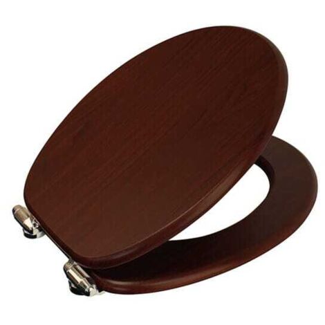 Showerdrape Norfolk Soft-Close Mahogany Toilet Seat