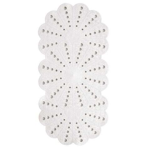 Showerdrape Petal White Anti-Slip 74cm x 36cm Bath Mat
