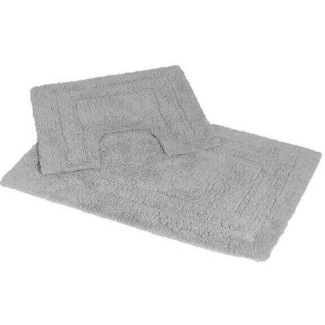 Showerdrape Pinnacle Grey 2 Piece 100% Cotton Bath Mat Set
