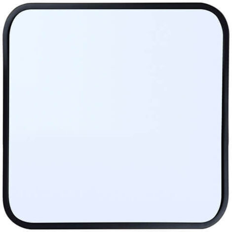 Showerdrape Shoreditch Square Wall Mounted Black Framed 40 x 40cm Bathroom Mirror