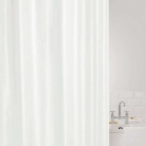 Showerdrape Showerplus Plain PEVA White Shower Curtain