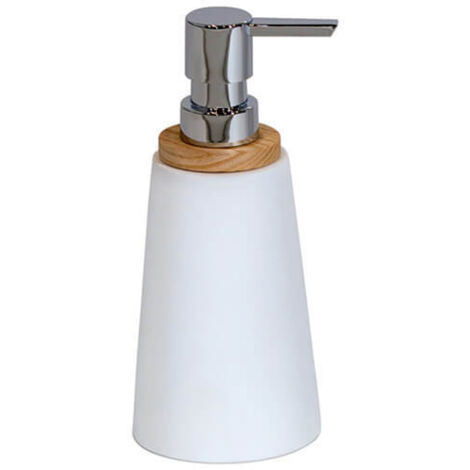Showerdrape Sonata White & Bamboo Liquid Soap Dispenser