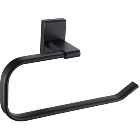 Showerdrape Unity Black Stainless Steel Wall Mounted Towel Ring
