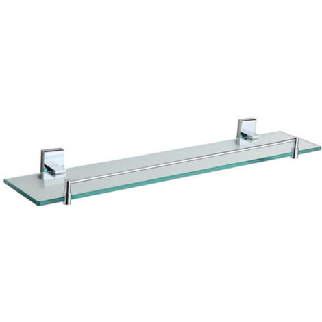 Showerdrape Unity Chrome Stainless Steel Wall Mounted Glass 50cm Vanity Shelf