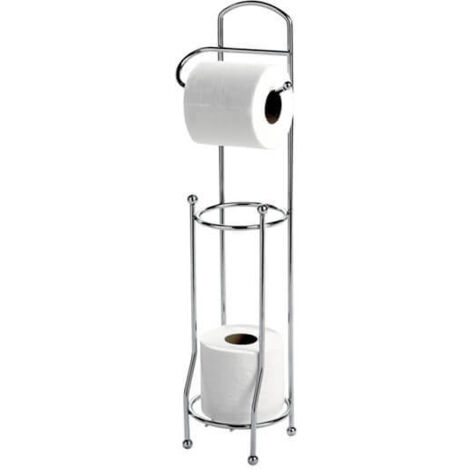 Showerdrape Wire Toilet Roll & Spare Paper Holder Combination