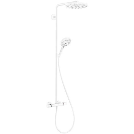 Showerpipe 240 1jet PowderRain blanc mat