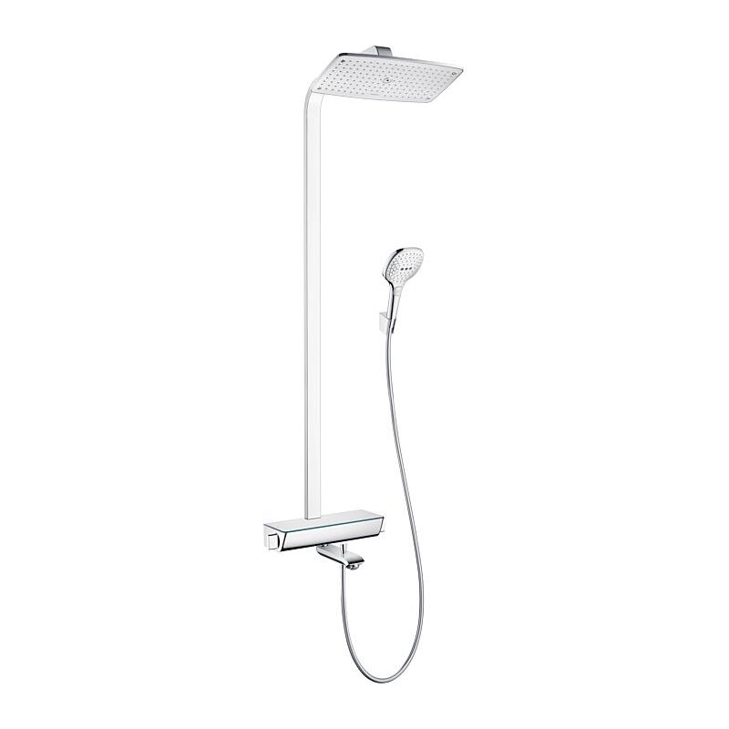 Raindance Select 27113000 Showerpipe e 360, chromé , bras de douche 380 mm, Ecostat Select - Hansgrohe
