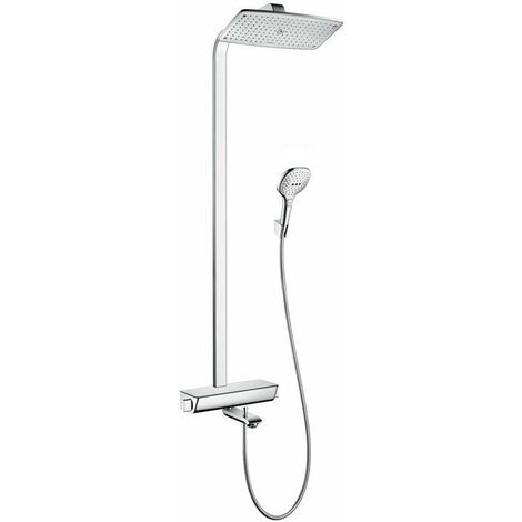 HANSGROHE Raindance E 360 Columna de ducha de 1 chorro con mezclador termostático de color para bañera, cromo