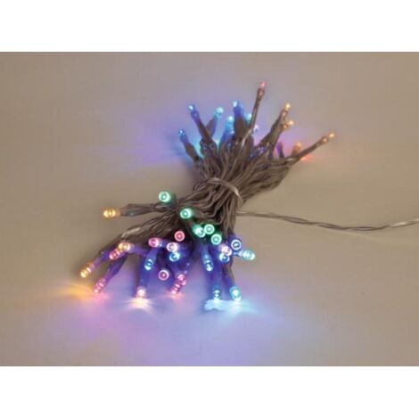 Showlight - 5 m - 40 LEDs - multicolor - cable transparente - alimentación doble