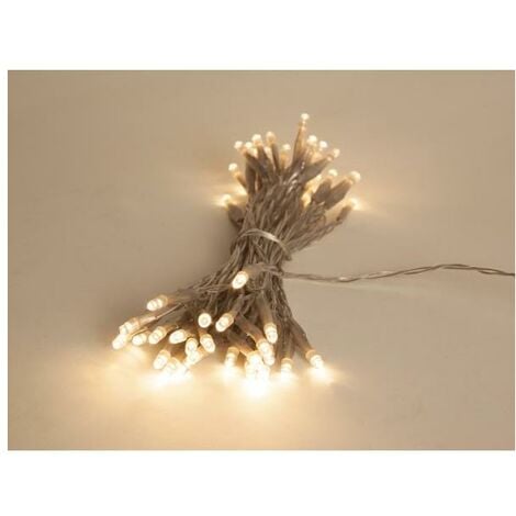 Light Creations Showlight - 5 m - 40 LEDs - Warmweiß - transparentes Kabel - Doppel-Stromversorgung