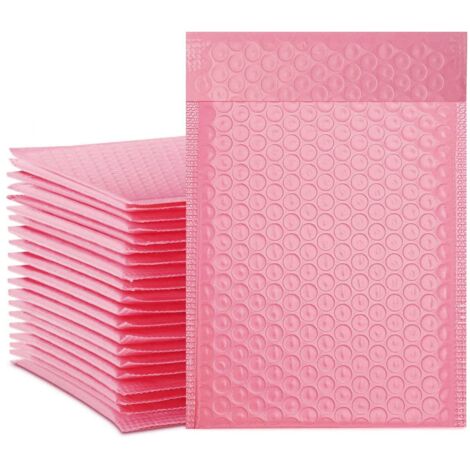 Shoze 50 Pcs Padded Envelopes 13x15cm Self-Adhering Waterproof Bubble Lined Mailer Bags for Shipping Packaging Mailing Gift