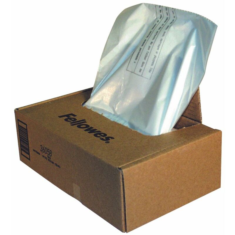 Fellowes - Shedde Waste Bag 121-143 Lite Clea (Pack 50) 3605801 - Transparent