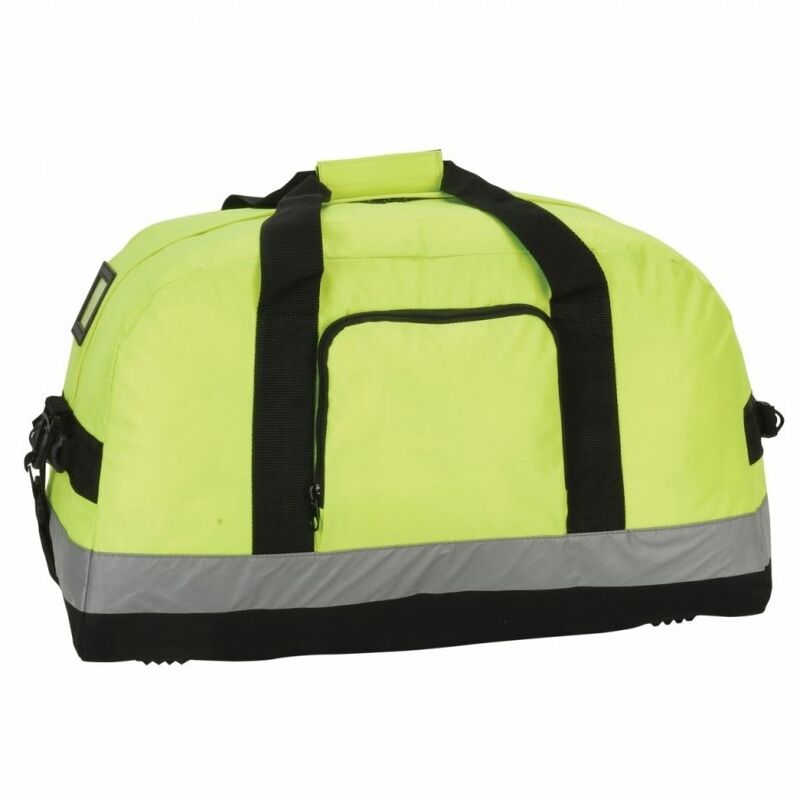 Seattle Workwear Hi-Vis Holdall / Duffle Bag - 50 Litres (Pack of 2) (One Size) (Hi-Vis Yellow) - Hi-Vis Yellow - Shugon