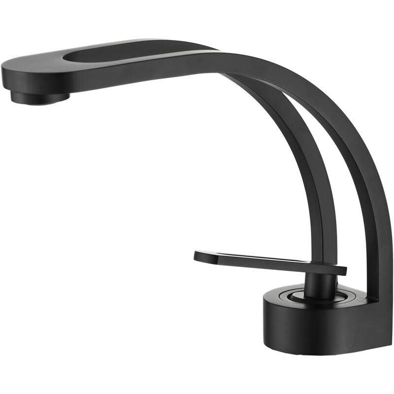 Mitigeur de Salle de Bain, Robinet de Lavabo, Noir