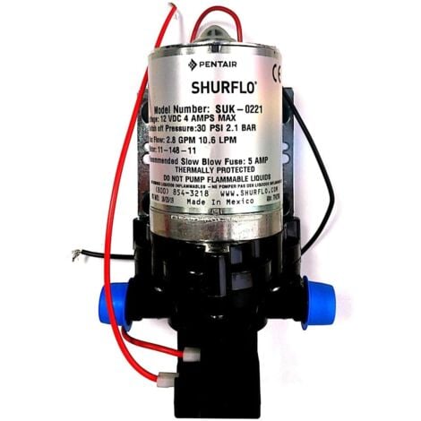 Shurflo Trail King Size 10-Pompa dell'Acqua, Colore: Argento, 12 V/30 PSI