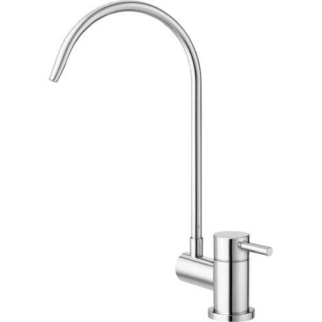 Shurity Simple Rubinetto di Prelievo 2 Vie Abbattibile Sottofinestra per Depuratori d’acqua 1/4” Cromo