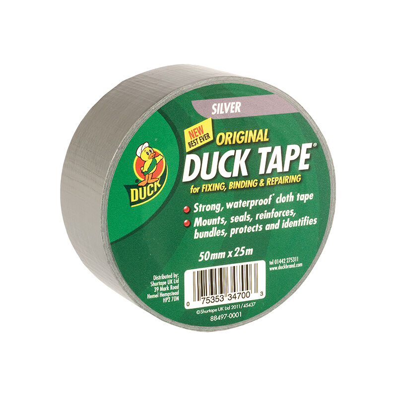 222225 Duck Tape Original 50mm x 25m Silver SHU222225 - Shurtape