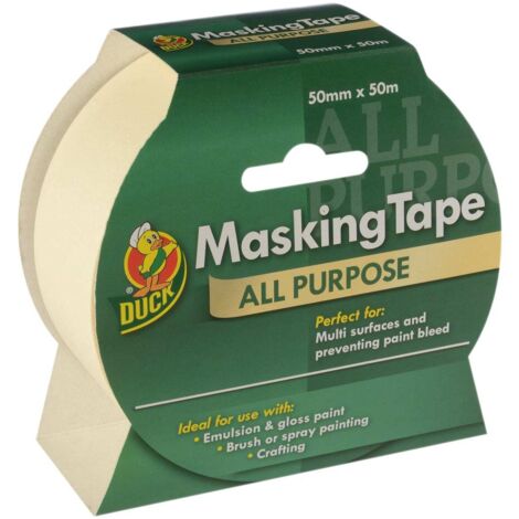 Shurtape Duck Tape® All-Purpose Masking Tape, 50mm x 50m, Model SHU260196 and SHU232206