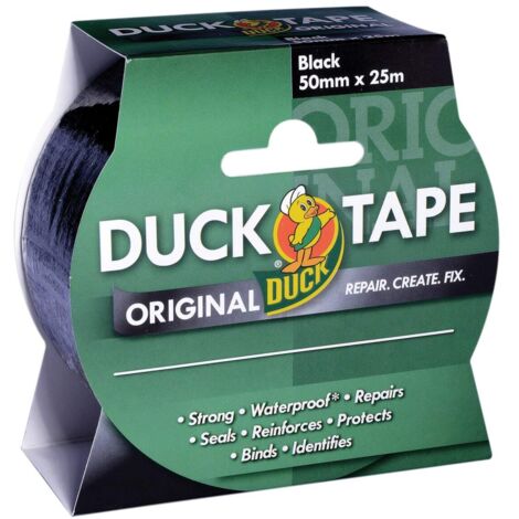 Shurtape Duck Tape® Original 50mm x 25m Black - Heavy-Duty Multi-Purpose Adhesive Tape