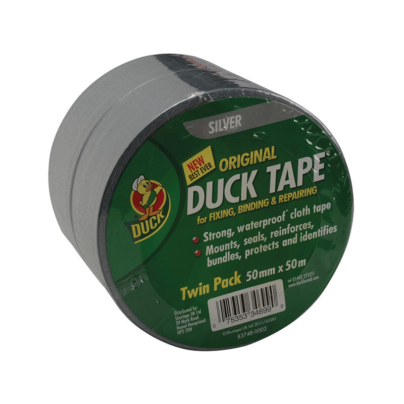 211115 Duck Tape® Original 50mm x 50m Silver (Twin Pack) SHU211115 - Shurtape