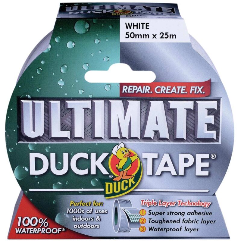 Shurtape Duck Tape® Ultimate 50mm x 25m White - Heavy-Duty Multi-Purpose Adhesive Tape
