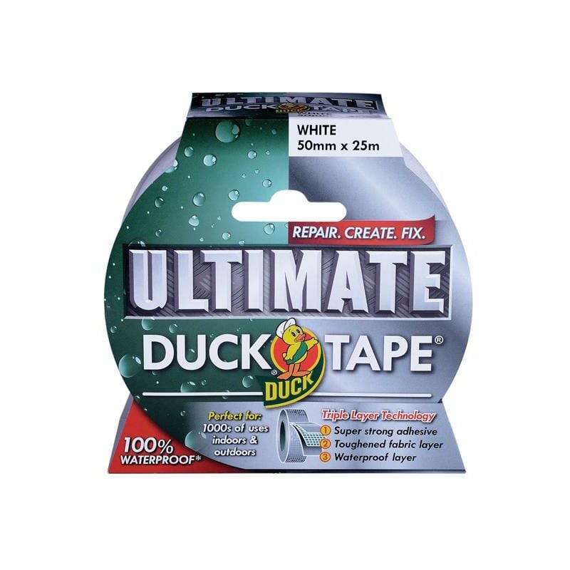 232160 Duck Tape Ultimate 50mm x 25m White SHU232160 - Shurtape