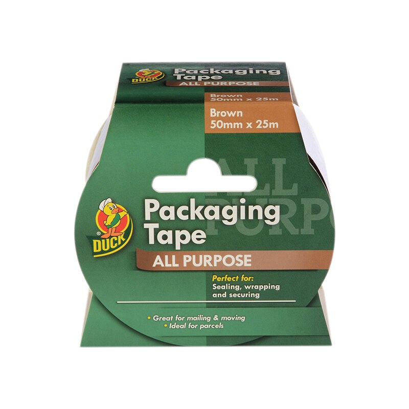 Shurtape 223554 Duck Tape Packaging Tape 50mm x 25m Brown SHU223554