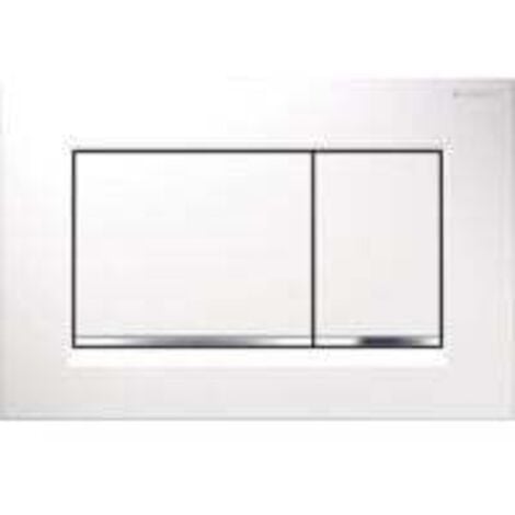 ANDYOU Si applica ai ricambi Geberit Delta30, placca di comando a doppio scarico, bianco alpino (115.137.11.1)