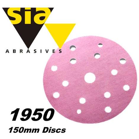 Sia 1950 150mm 15-hole sanding disc (select grade)