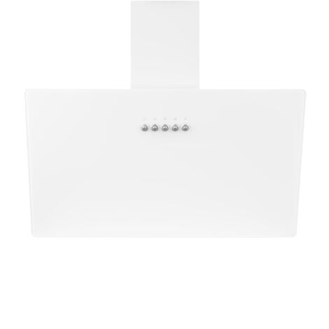 SIA AH60WH 60cm White Glass Cooker Hood Angled Chimney Extractor Fan